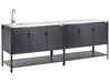 2 Piece Outdoor Kitchen Set with Sink MAENZA Black Metal