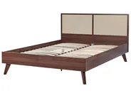 Bed Rattan MONPAZIER 160 x 200 cm (EU King Size) Dark Brown_908327