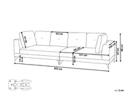 Sofa 4 Seater YURI Faux Linen Grey_1087709