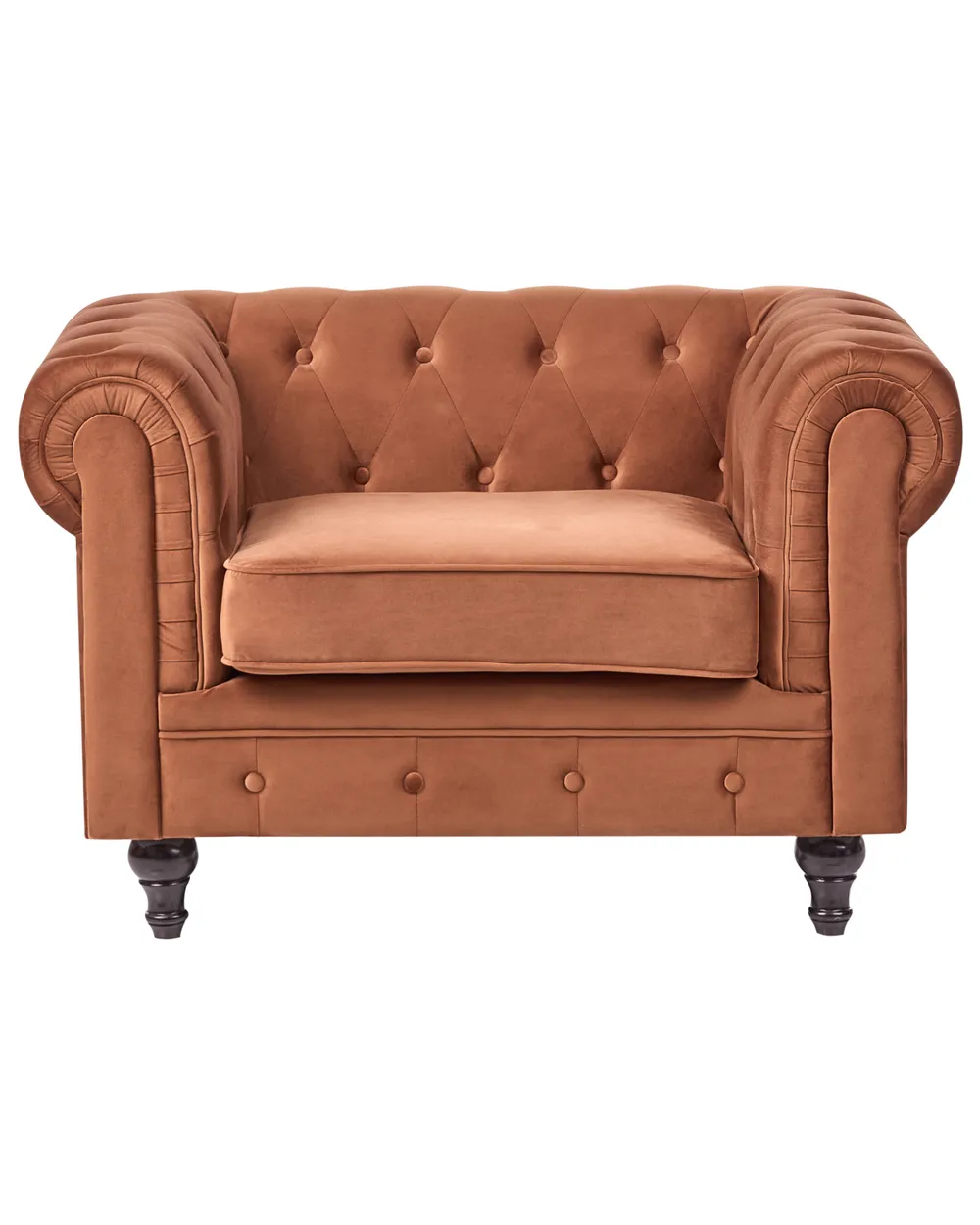 Armchair CHESTERFIELD Velvet Golden Brown_1033556