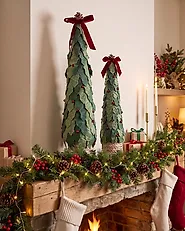 Set med 2 figuriner SIMONIEMI 55/75 cm Julgran Grön_1156672