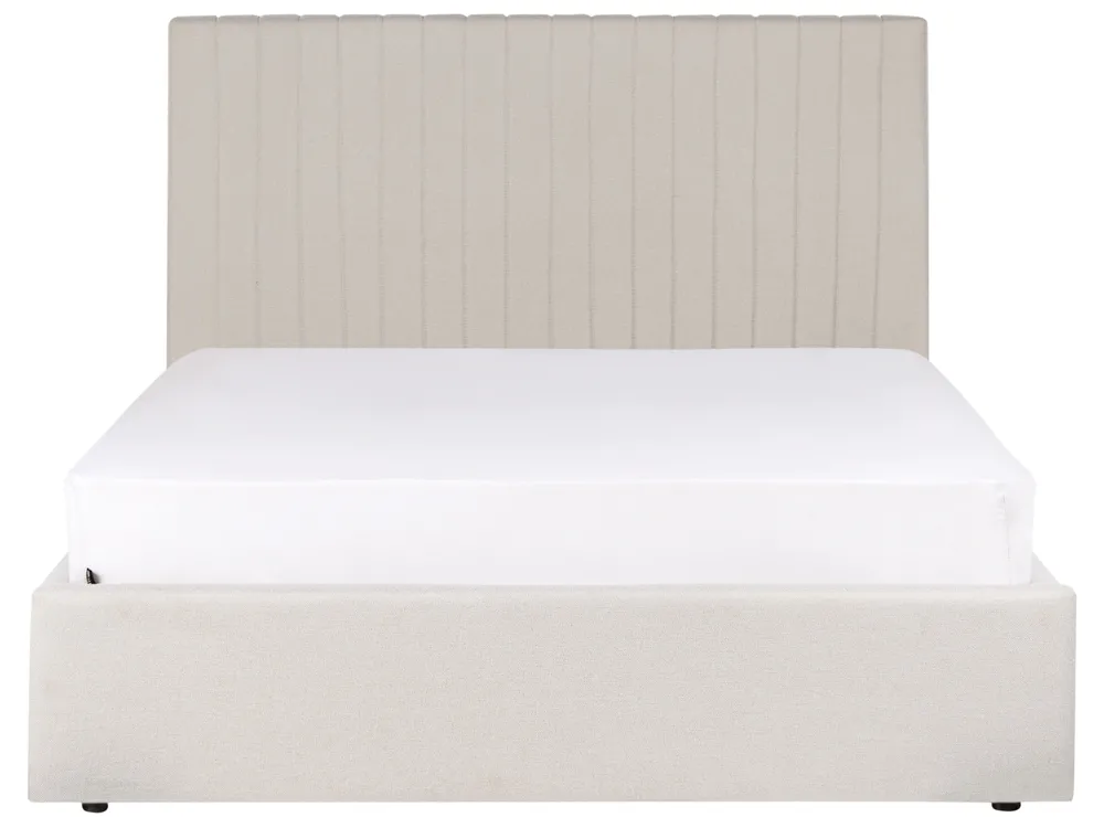 Ottoman Bed VION Fabric Light Beige 140 x 200 cm (EU Double)_901827