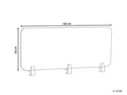 Desk Screen SPLIT 180 x 50 cm Peach Pink_1050647