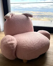Kids Armchair Rabbit KANNA Boucle Pastel Pink_1036179