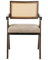 Set med 2 matstolar AVA Trä Brun/ Taupe_1068371
