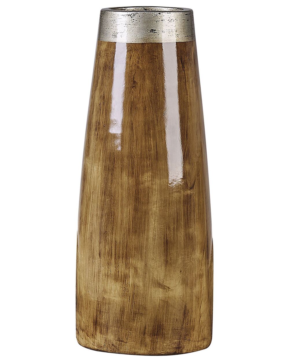 Dekorativ vase CYRENE 50 cm Keramikk Mørkebrun