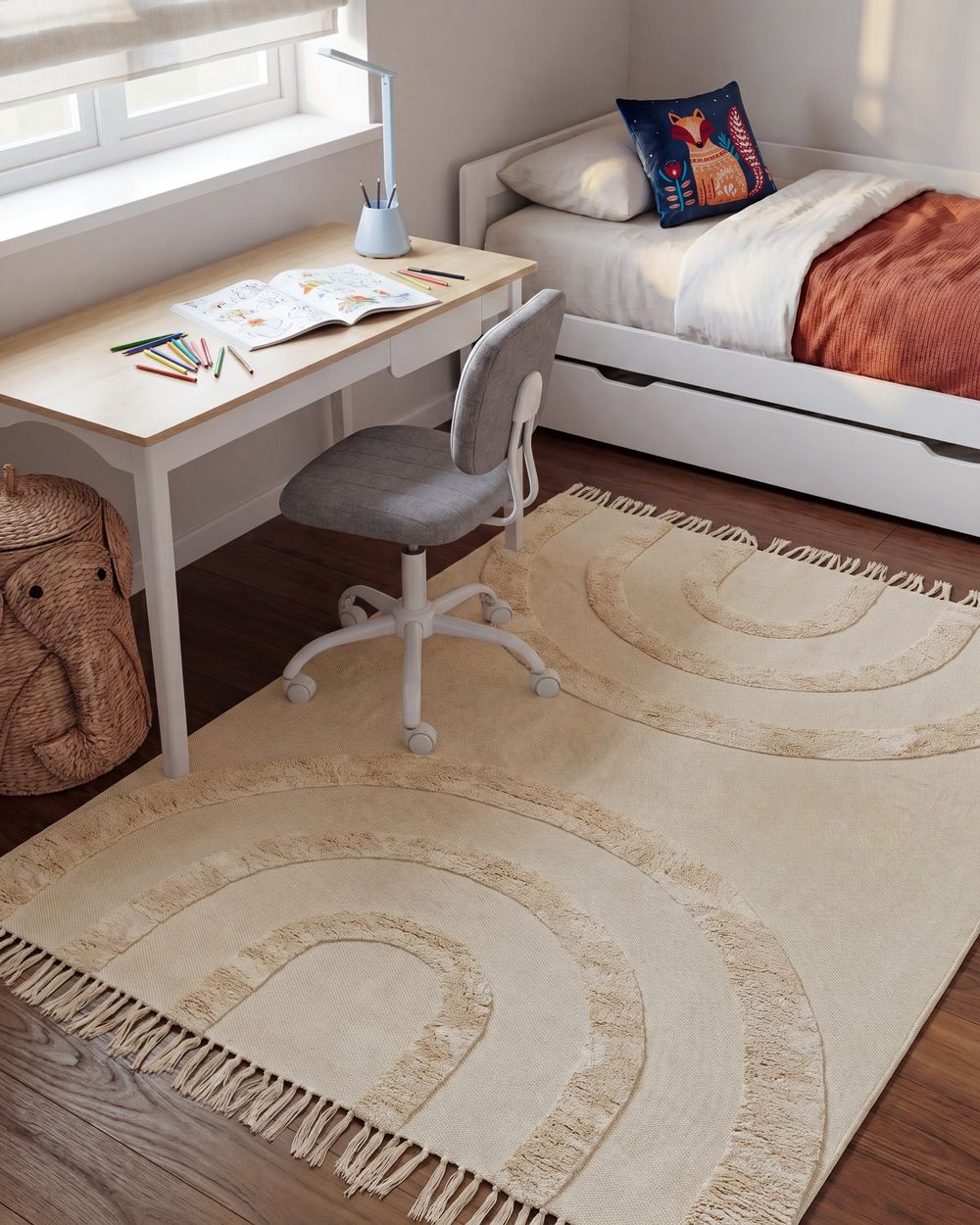 Matto NAKO  Beige 140 x 200 cm Puuvilla