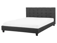Bed Fabric LA ROCHELLE 160 x 200 cm (EU King Size) Dark Grey_675849