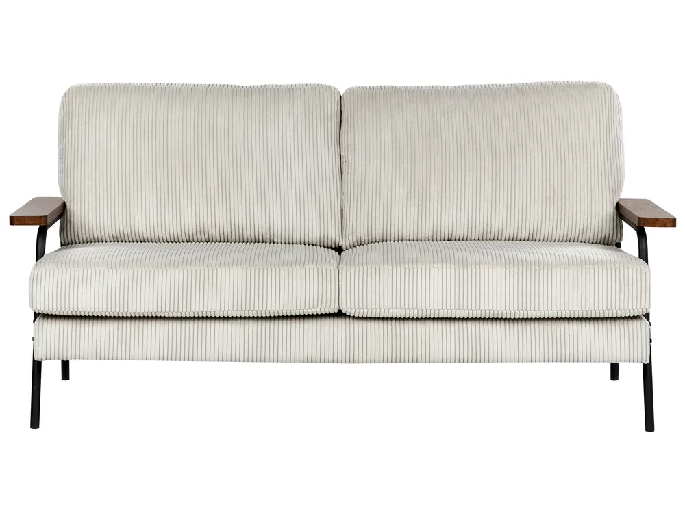 Sofa 3 Seater AKRANES Corduroy Light Grey_917522