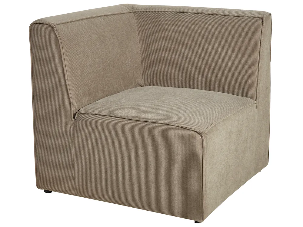 Modular Sofa 2 Seater LEMVIG Corduroy Taupe_875298