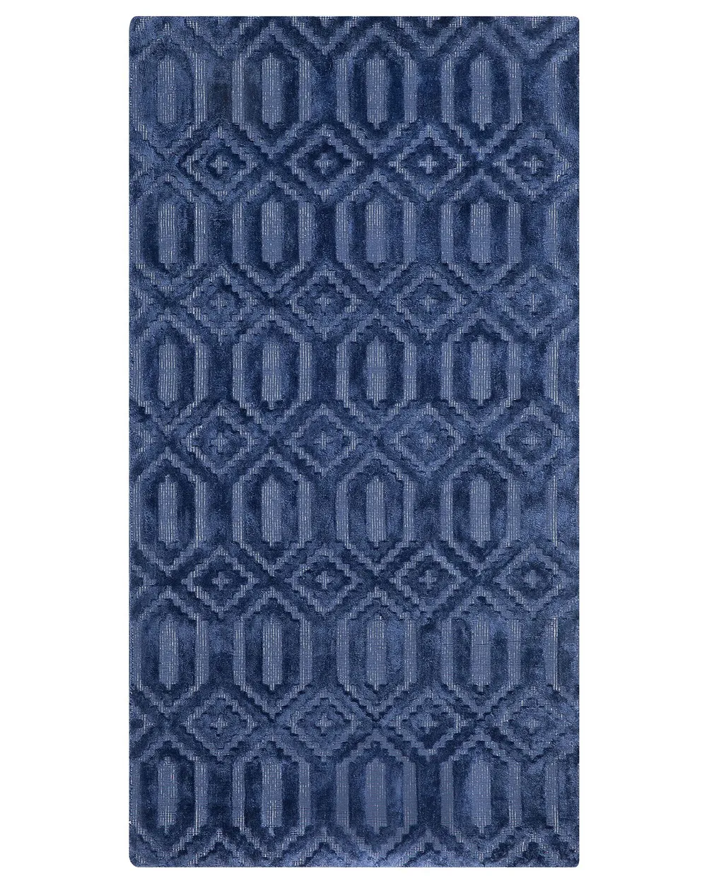 Rug ADATEPE Navy Blue 80 x 150 cm Viscose_750649