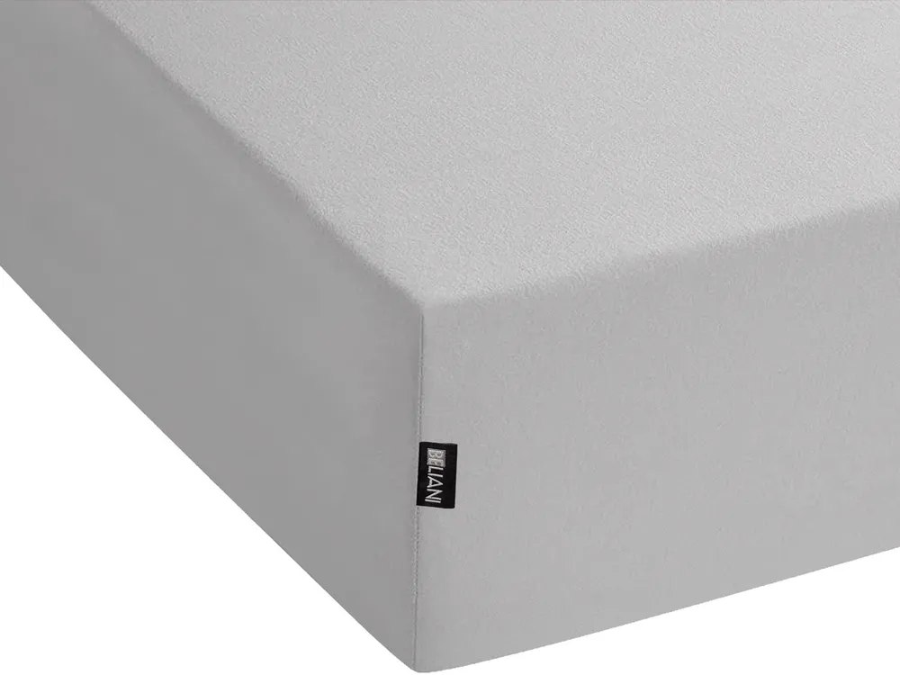 Fitted Sheet HOFUF 90 x 200 cm Cotton Light Grey_815860