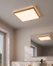 LED Ceiling Lamp TIVORA with Remote with Dimmer Light Brown_1131914