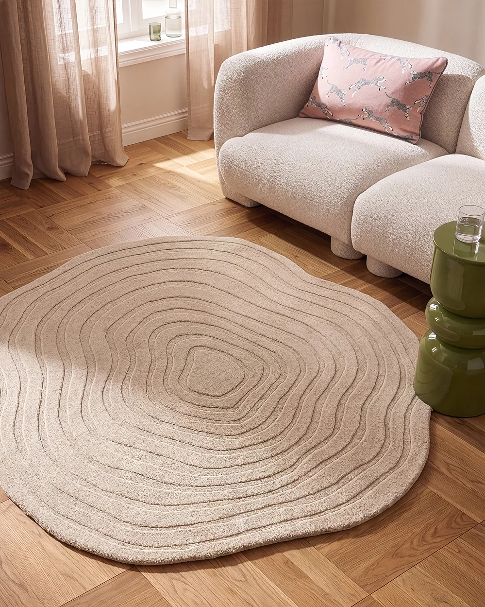 Matto ANKARAE Beige ø 160 cm Villa