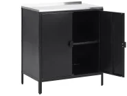 3 Piece Outdoor Kitchen Set VILAMA Black Metal_872548