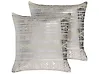 Koristetyynysetti 2 kpl OUJDA 50 x 50 cm Puuvilla Hopea Geometrinen kuvio