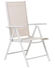 Set of 6 Garden Chairs CATANIA Metal Beige_884036
