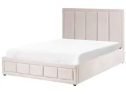 Ottoman Bed QUIBERON Chenille Taupe 140 x 200 cm (EU Double)_1023196