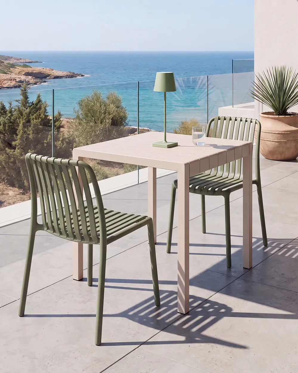Set of 2 Bar Chairs ARICCIA Synthetic Material Green_1149260