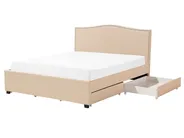 Säng med förvaringslådor MONTPELLIER Beige 160 x 200 cm_710901