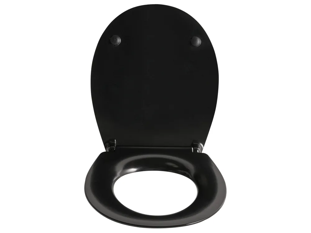 WC-istuinkansi PUTUMAYO  kapea pehmeästi sulkeutuva duroplast Musta_1016553