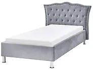 Bed Velvet METZ 90 x 200 cm (EU Single) Grey_861360