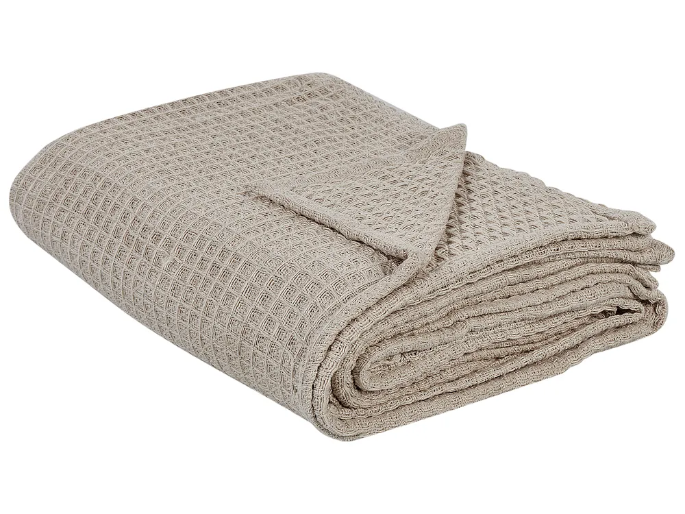 Bedspread CHAGYL Cotton 220 x 240 cm Taupe
