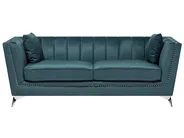 Living Room Set 5 Seater GAULA Velvet Teal_720541