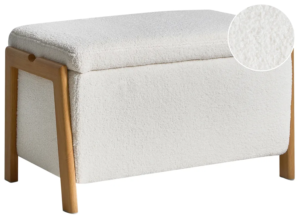 Storage Bench EDLAND Boucle White