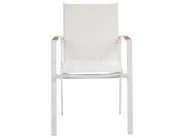 Garden Dining Set 4 Seater MALETTO/BUSSETO Metal Marble Effect White_923198