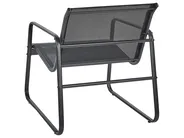 Garden Lounge Set with Table 4 Seater BARREA Metal Black_921820