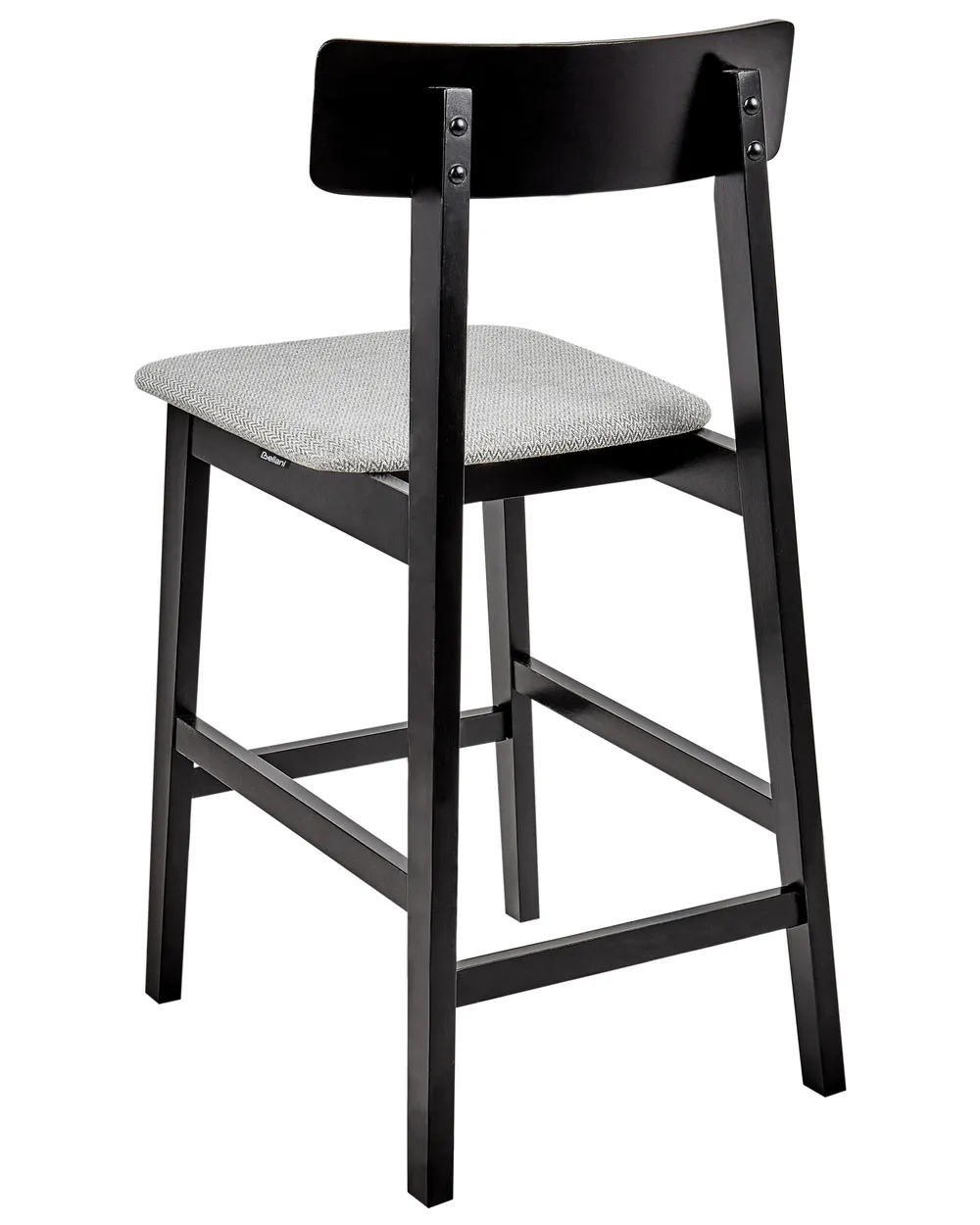 Set of 2 Bar Chairs ISANTI Wood Black/ Grey_945379