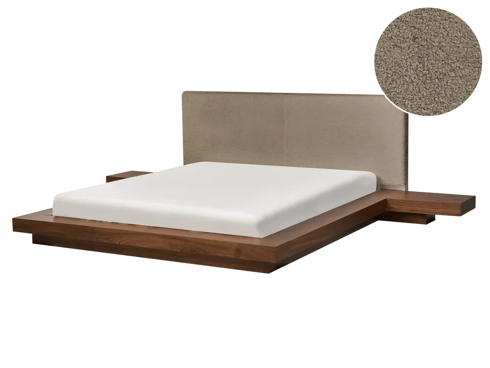 Waterbed Boucle ZEN 160 x 200 cm (EU King Size) Brown Ash Wood