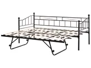 Daybed Metal LOUANNEC 90 x 200 cm (EU Single) Extendable Black_1115542