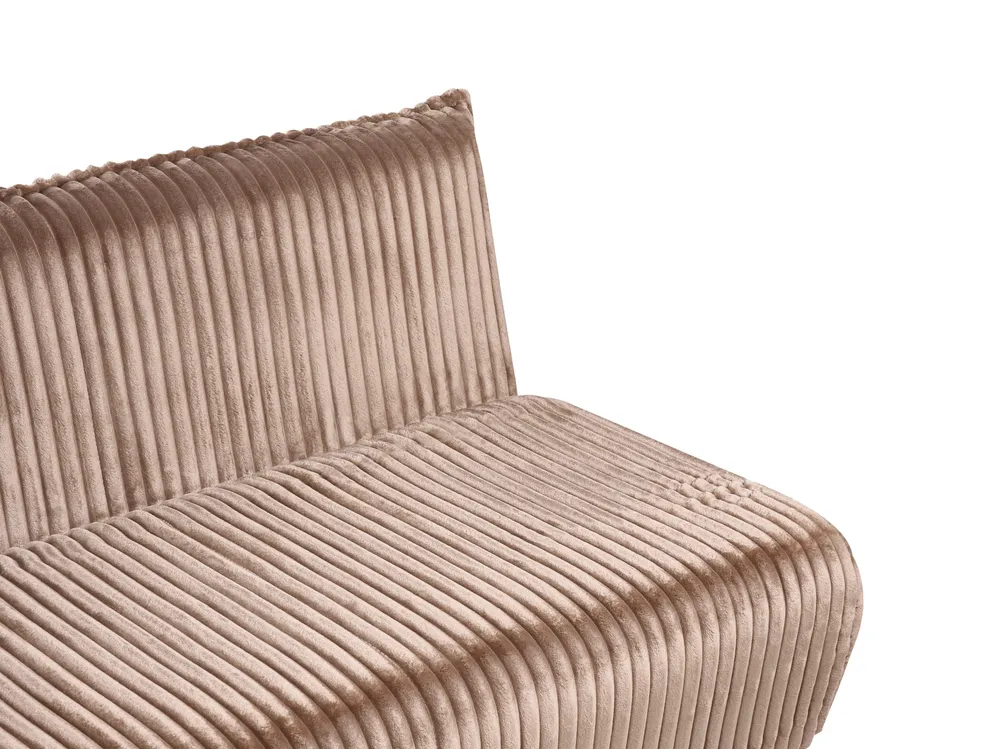 Sofa Bed 2 Seater ABISKO Corduroy Light Brown_1031106