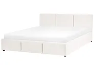 Ottoman Bed BOUSSE Fabric Off-White 160 x 200 cm (EU King Size)_1074763