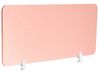 Desk Screen SPLIT 160 x 50 cm Peach Pink