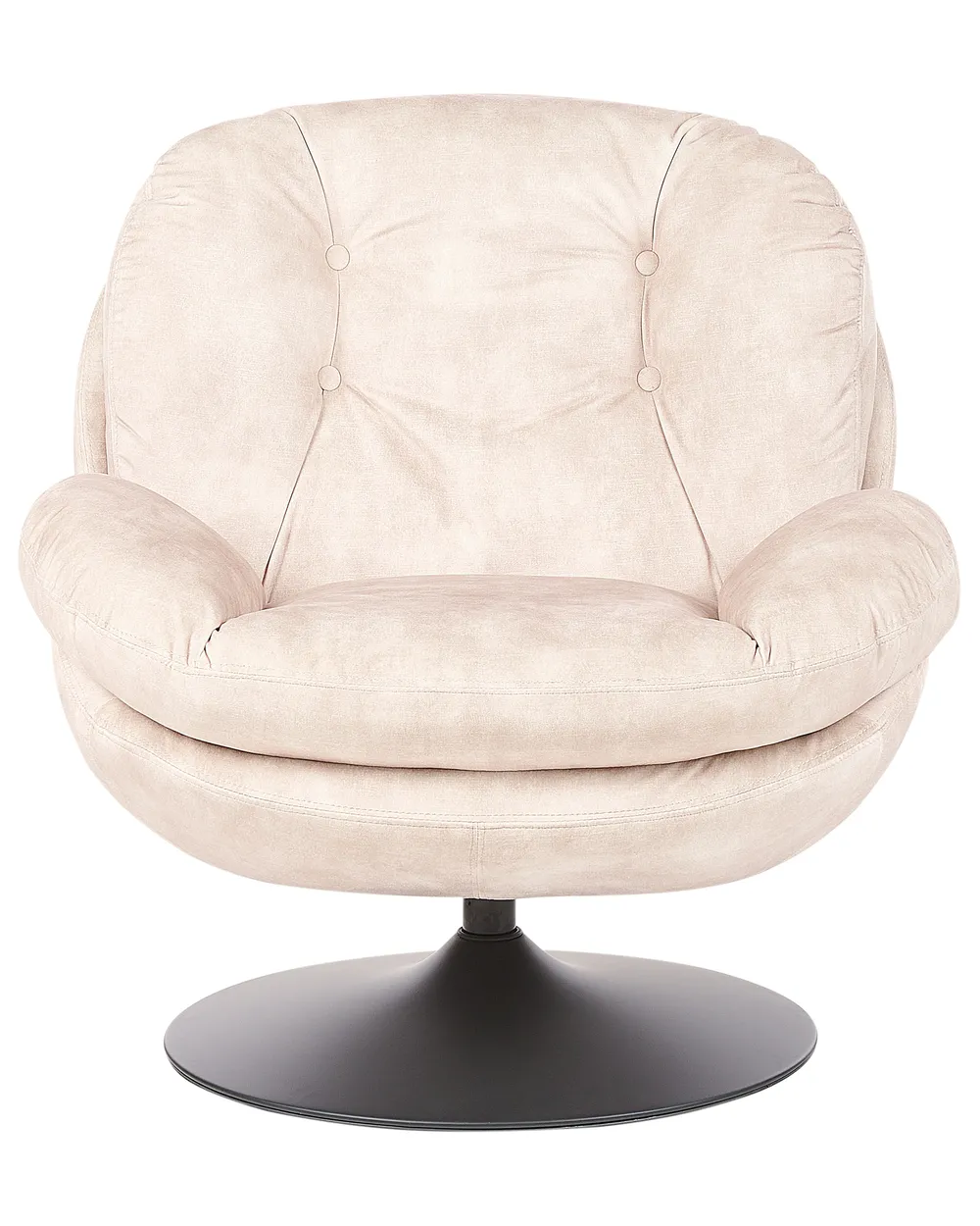 Swivel Armchair NOLVIK Velvet Light Beige_923308