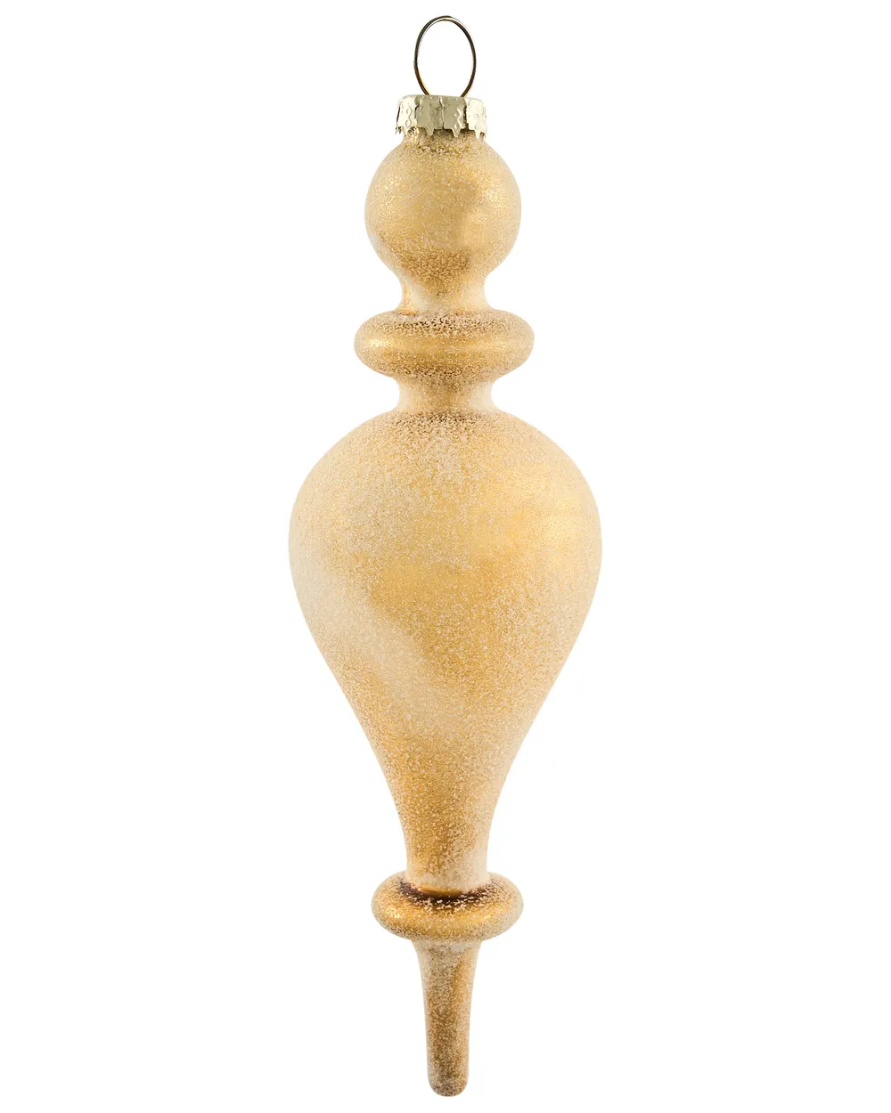 Set of 25 Baubles ICICLE Glass Transparent/ Gold_1028446