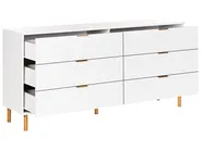 Byrå med 6 lådor WALPOLE Vit_949827