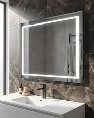 LED Bathroom Mirror EYRE 80 cm 60 cm Silver_748413
