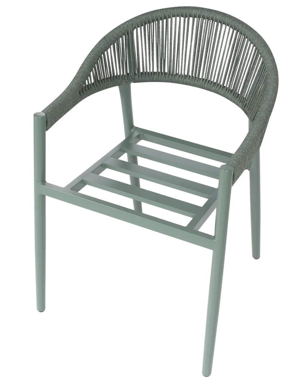 Set of 4 Garden Chairs with Cushions ORMEA Metal Green_1080028