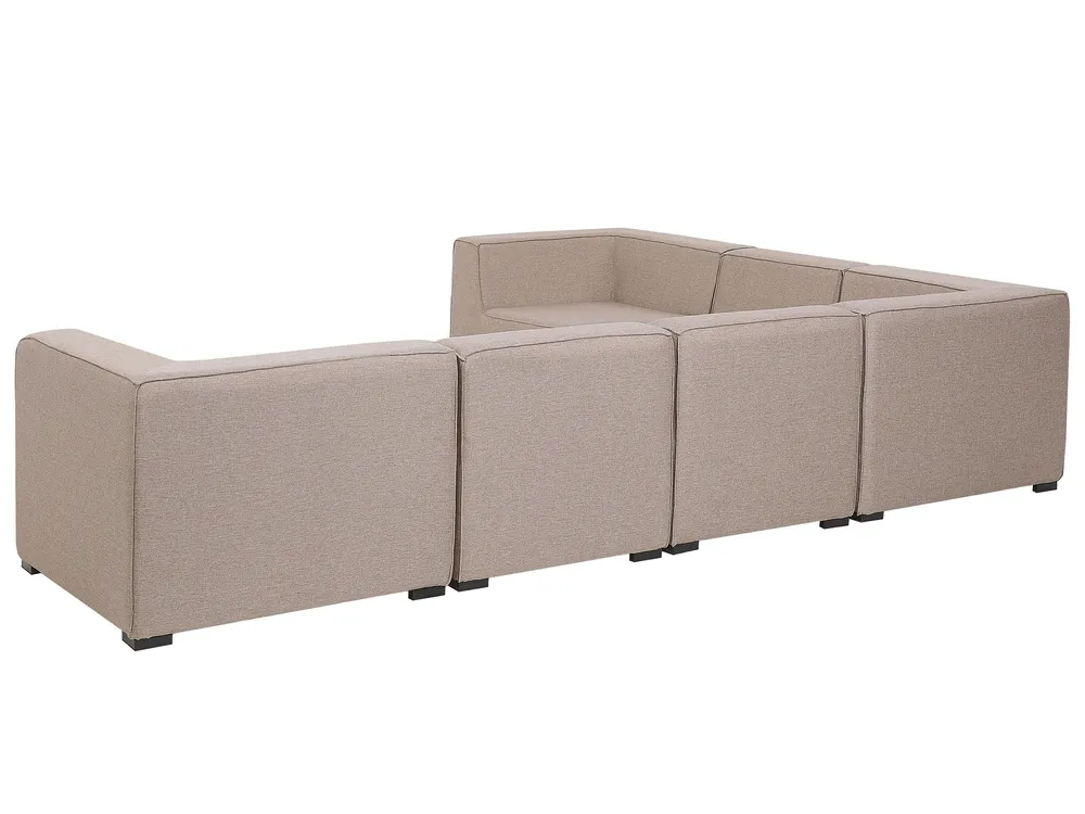 Ulkokulmasohva ja rahi 7-istuttava AREZZO modulaarinen Beige Oikea_825154
