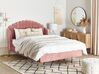 Bed Velvet AMBILLOU 140 x 200 cm (EU Double) Pink