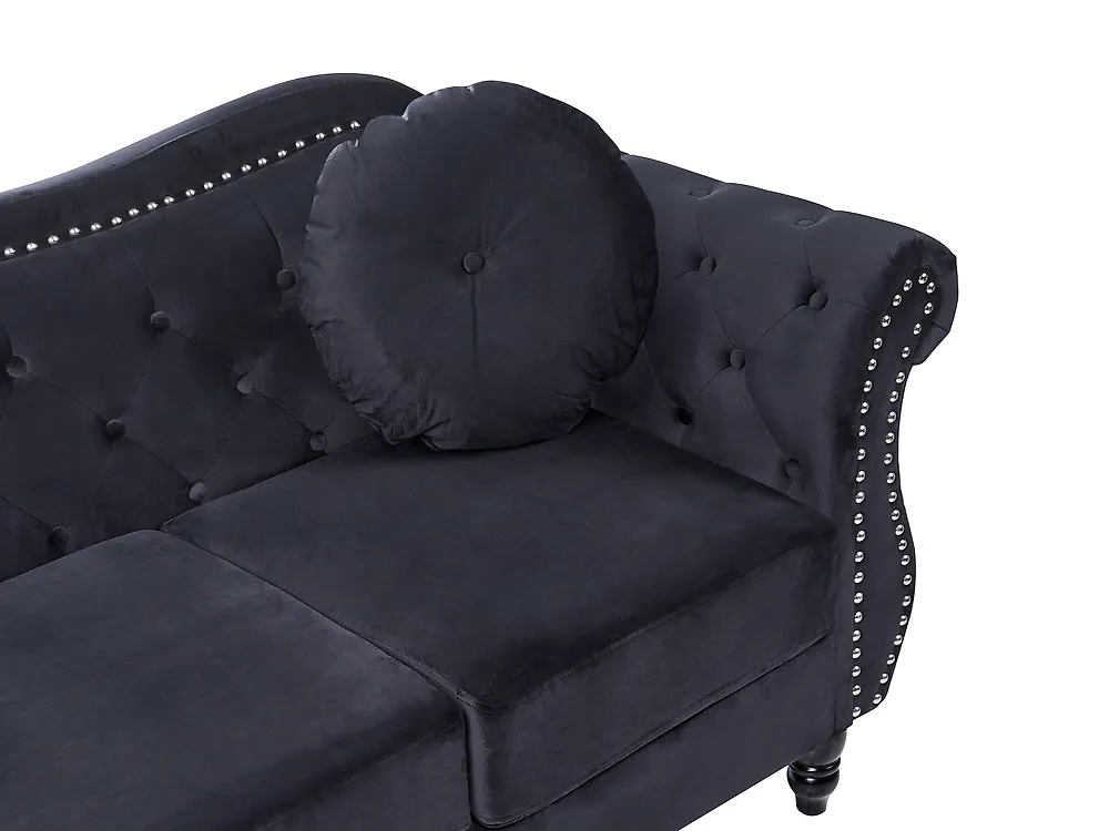 Sofa 2 Seater SKIEN Velvet Black_1171191