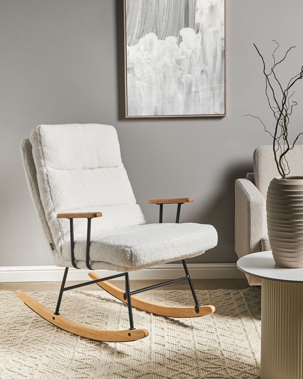 Gyngestol ESKELIN Bouclé Off white