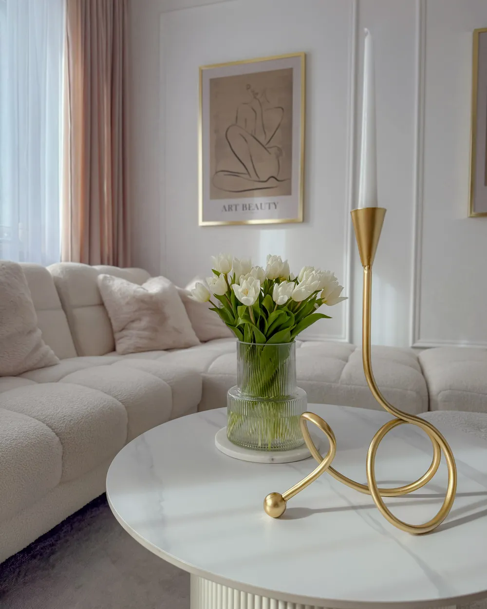 Soffbord LEONA Keramik Ljusbeige_983377