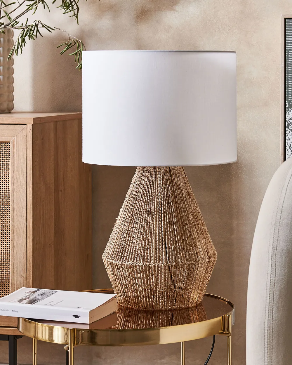 Table Lamp MALEWA Paper Rope Natural_827209