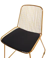 Set med 2 matstolar PENSACOLA Metall Guld_907471