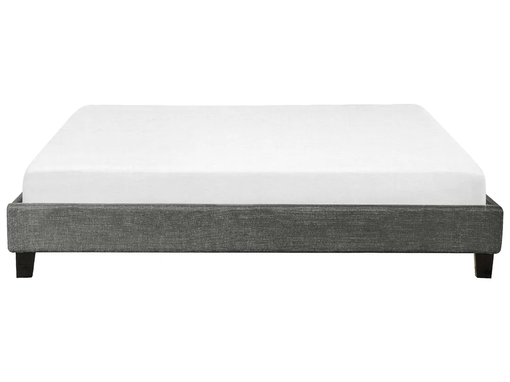 Bed without Headboard Fabric ROANNE 180 x 200 cm (EU Super King) Grey_771568